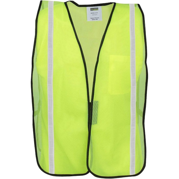 Cordova Safety Vest, Type R, Class 2, Mesh, Lime, 2in Reflective Tape, 2XL VW211P2XL - main